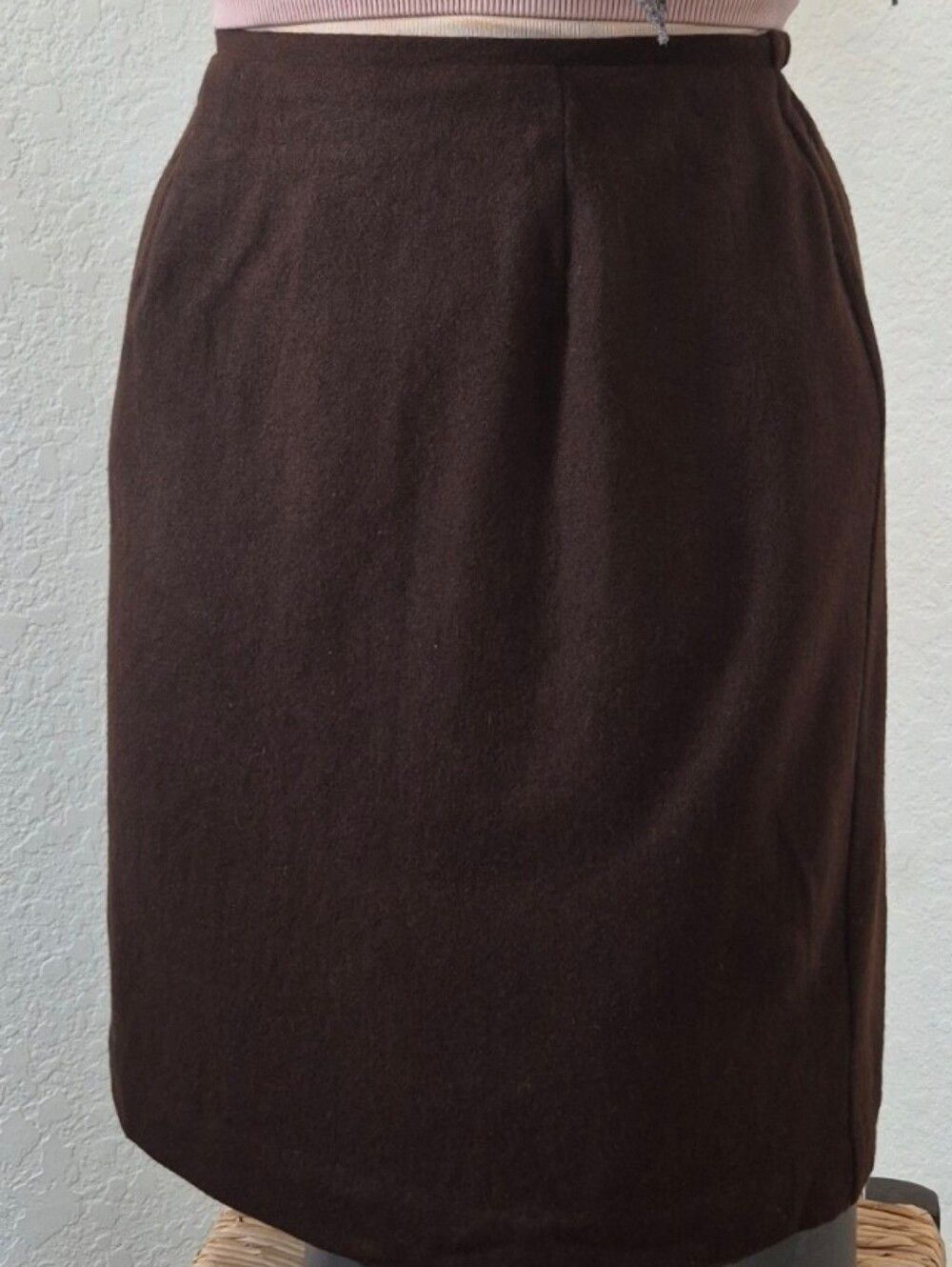 Norton McNaughton Petite Vintage Woven 100% Wool Skirt Sz 6 Petite
